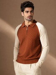 Men old money knitted shirt