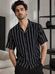 Men Cotton Shirt Black