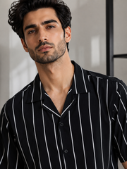 Men Cotton Shirt Black