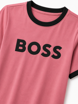 Boys Pink “BOSS” Printed T-Shirt
