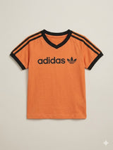 Boys Orange Graphic T-Shirt – Casual Cotton Short Sleeve Top