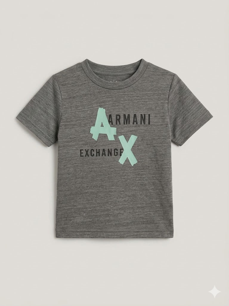 Boys Grey Graphic T-Shirt – Casual Cotton Short Sleeve Top