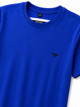 Boys Royal Blue Basic Crew Neck T-Shirt
