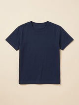 Boys Navy Blue Basic T-Shirt – Casual Cotton Short Sleeve Top