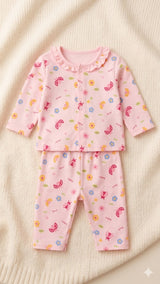Baby Printed Full Sleeve Set – Soft Cotton Outfit (Pink Multi Print)
