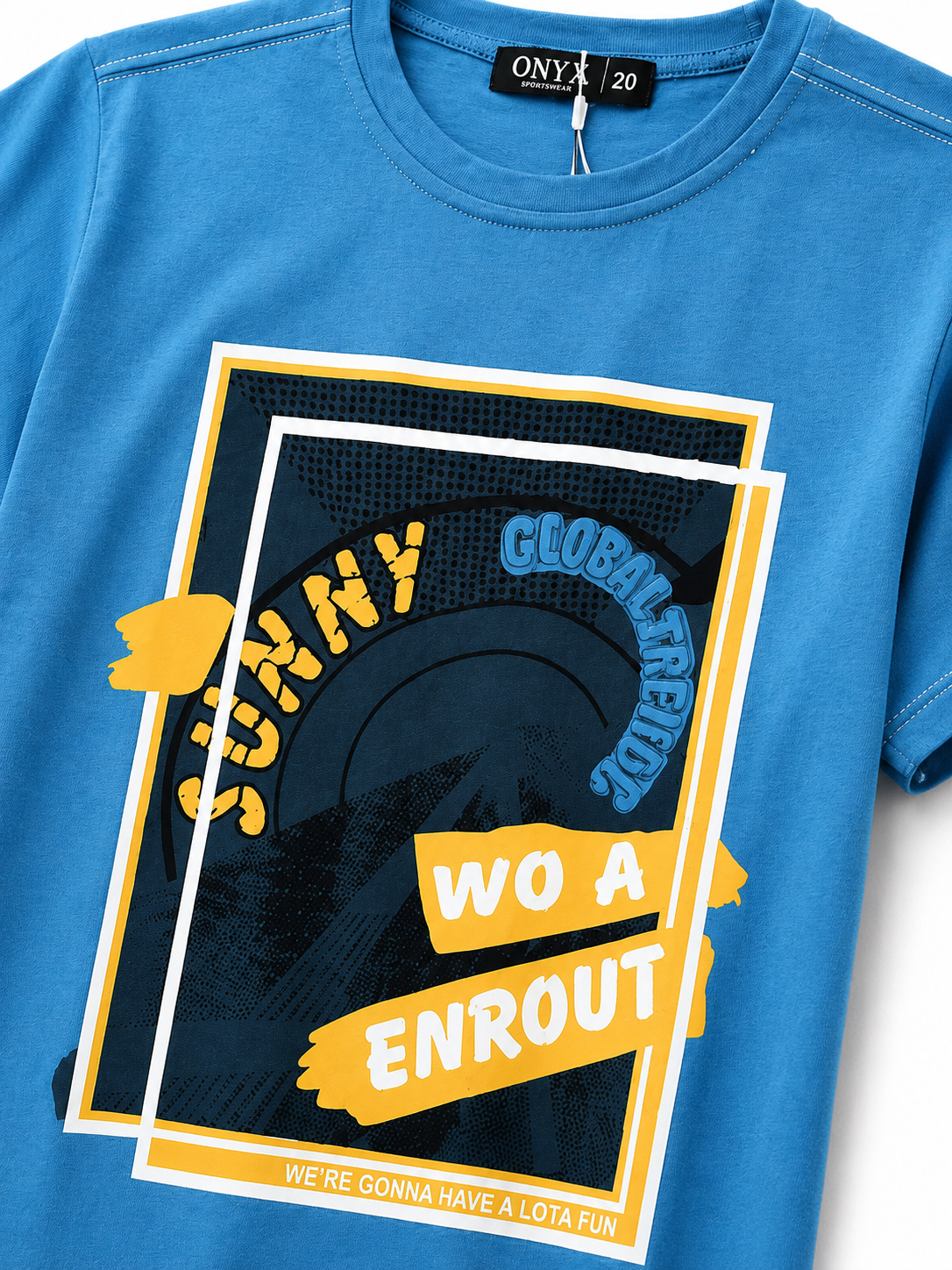Boys Blue Graphic Printed T-Shirt