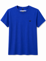 Boys Royal Blue Basic Crew Neck T-Shirt