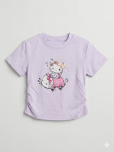 Girls Lavender Hello Kitty Printed T-Shirt