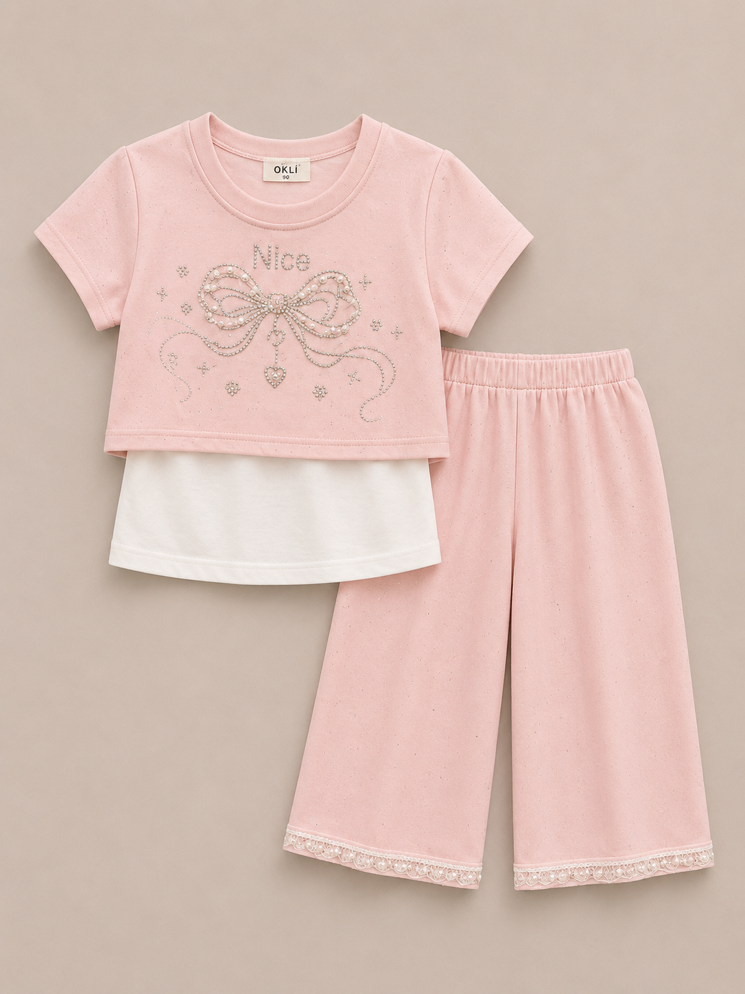 Girls Pink 2 Piece Co-Ord Set – Stylish Kids Summer Outfit