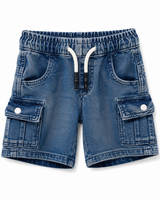 Kids Blue Denim Cargo Shorts