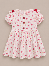 Girls Strawberry Print Summer Dress – Cute Kids Casual Frock with trouser