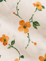 Girls Floral Chinese Collar Dress – Elegant Kids Casual Frock