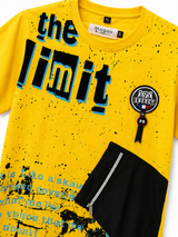 Boys Yellow Graphic Printed T-Shirt