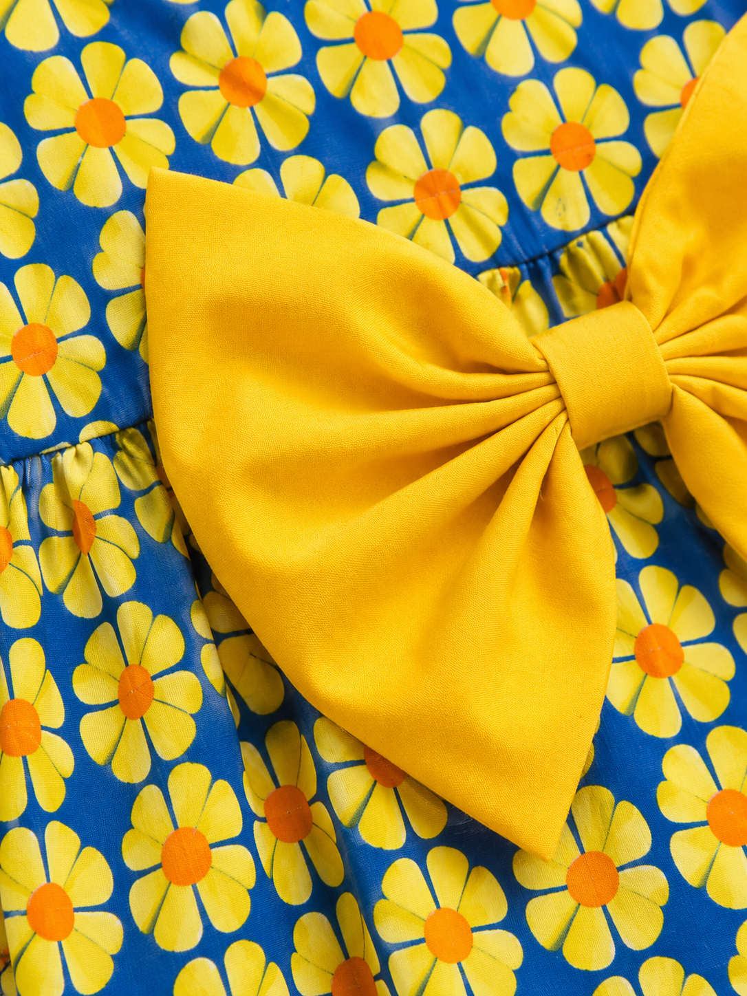 Girls Floral Bow Dress with Matching Hat – Stylish Kids Summer Outfit
