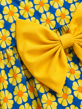 Girls Floral Bow Dress with Matching Hat – Stylish Kids Summer Outfit