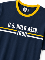 Boys Navy Blue U.S. Polo ASSN. Printed T-Shirt