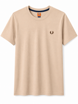 Beige Premium Basic Crew Neck T-Shirt