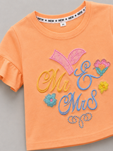 Girls Floral Embroidered T-Shirt – Cute Ruffle Sleeve Summer Top