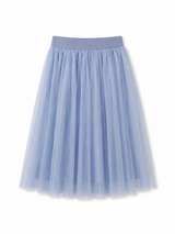 Girls Sky Blue Glitter Tulle Skirt – Princess Style Party Wear Kids Skirt