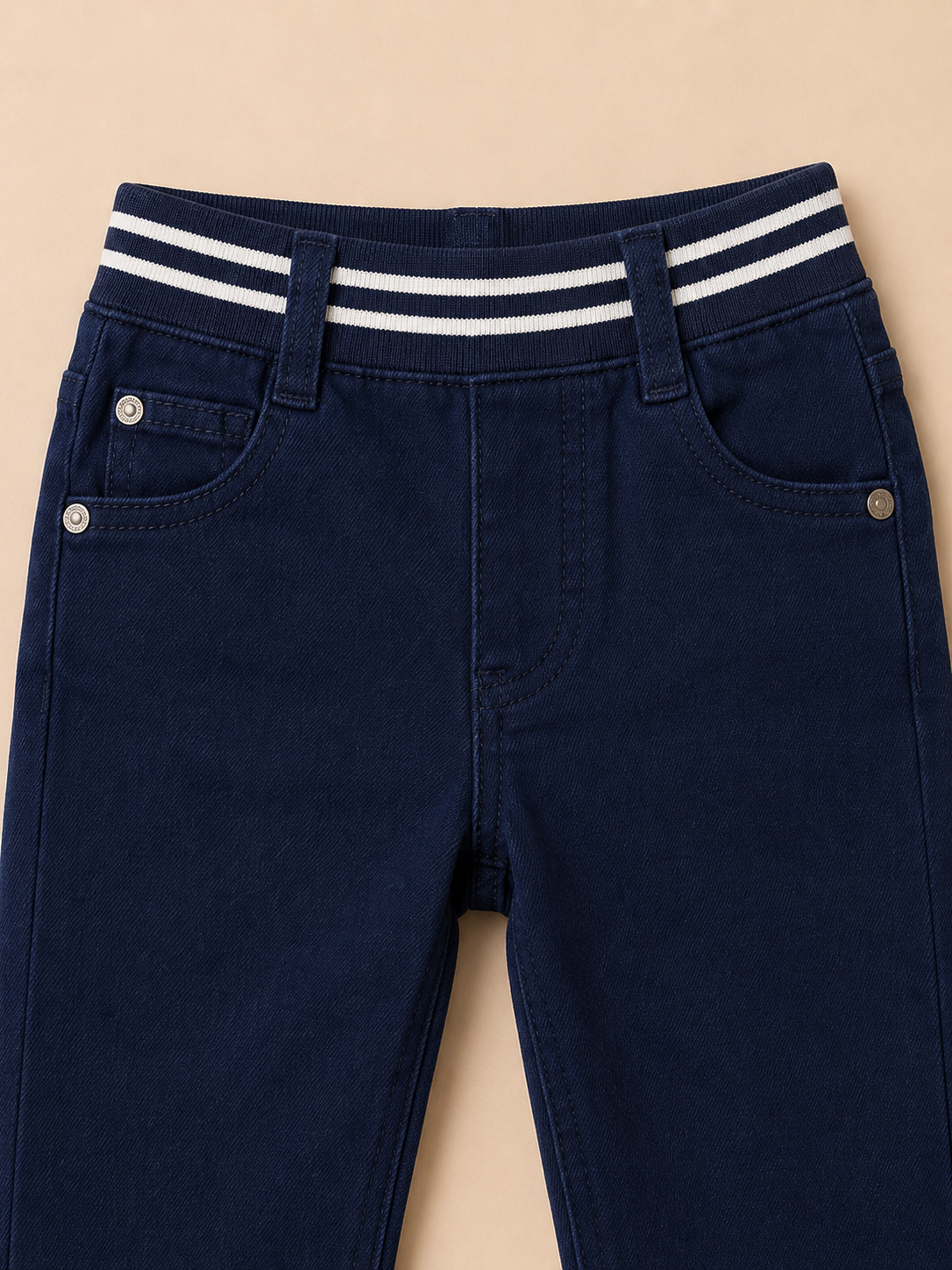 Boys Navy Blue Casual Pants – Soft Cotton Everyday Trousers