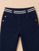 Boys Navy Blue Casual Pants – Soft Cotton Everyday Trousers