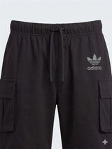 Kids Black Cargo Shorts with Side Pockets
