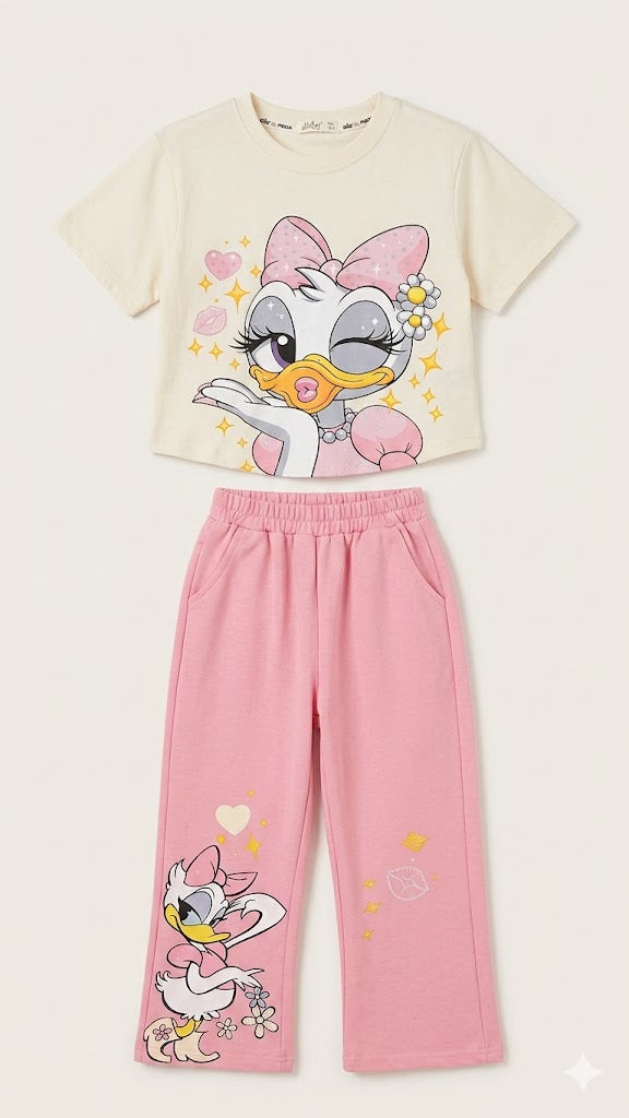 Girls Daisy Duck Printed Co-Ord Set