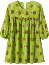 Girls Green Printed Frock – Casual Summer Style Dress