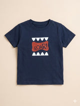 Boys Navy “Cool Dude” Graphic T-Shirt – Casual Cotton Short Sleeve Top