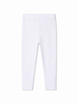 Girls White Cotton Leggings – Soft Stretch Everyday Kids Tights