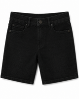 Kids Black Denim Shorts