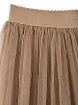 Girls Brown Tulle Skirt – Soft Mesh Party Wear Kids Skirt