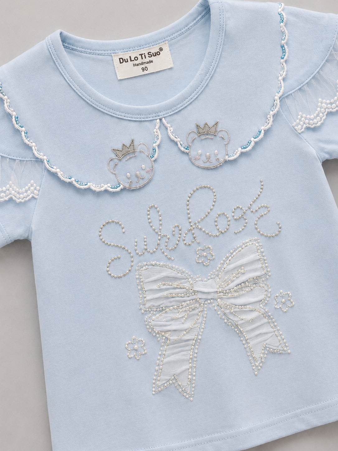 Baby Girls Fancy Bow T-Shirt – Cute Ruffle Sleeve Summer Top