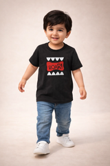 Boys Black “Cool Bear” Graphic T-Shirt – Casual Cotton Short Sleeve Top