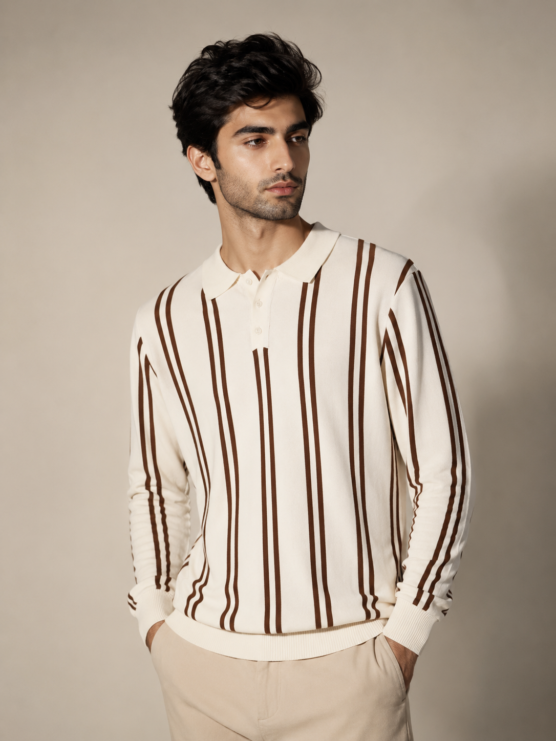 Men old money knitted shirt