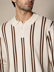 Men old money knitted shirt