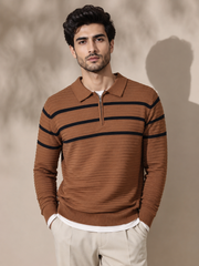 Men old money knitted shirt