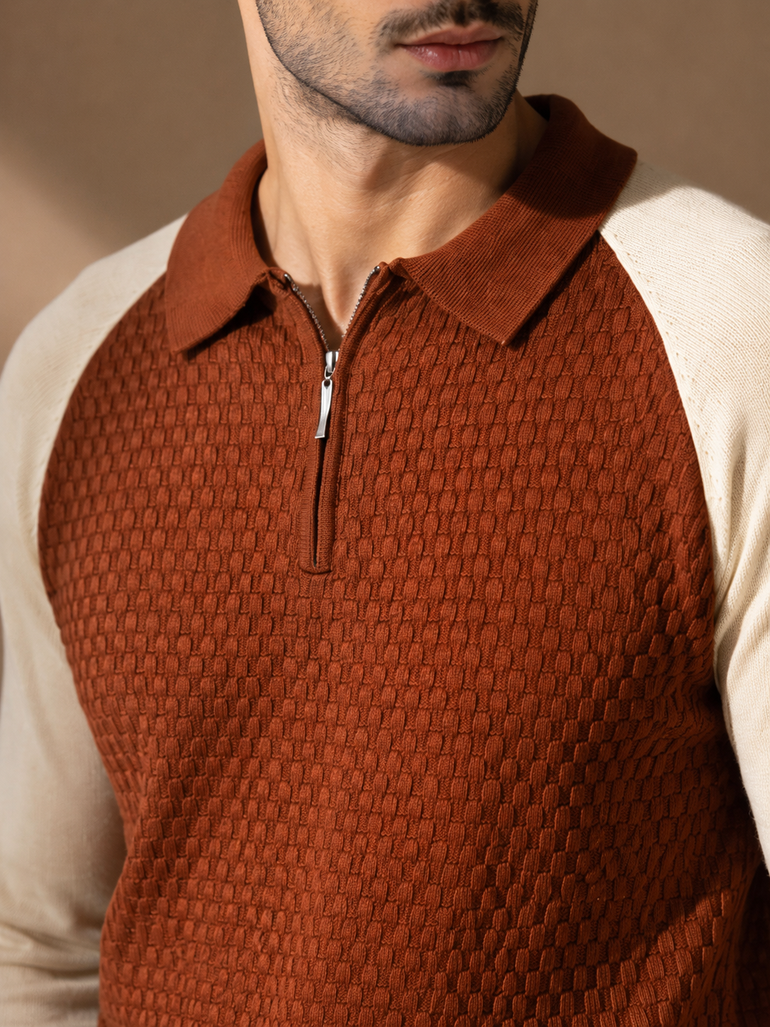 Men old money knitted shirt