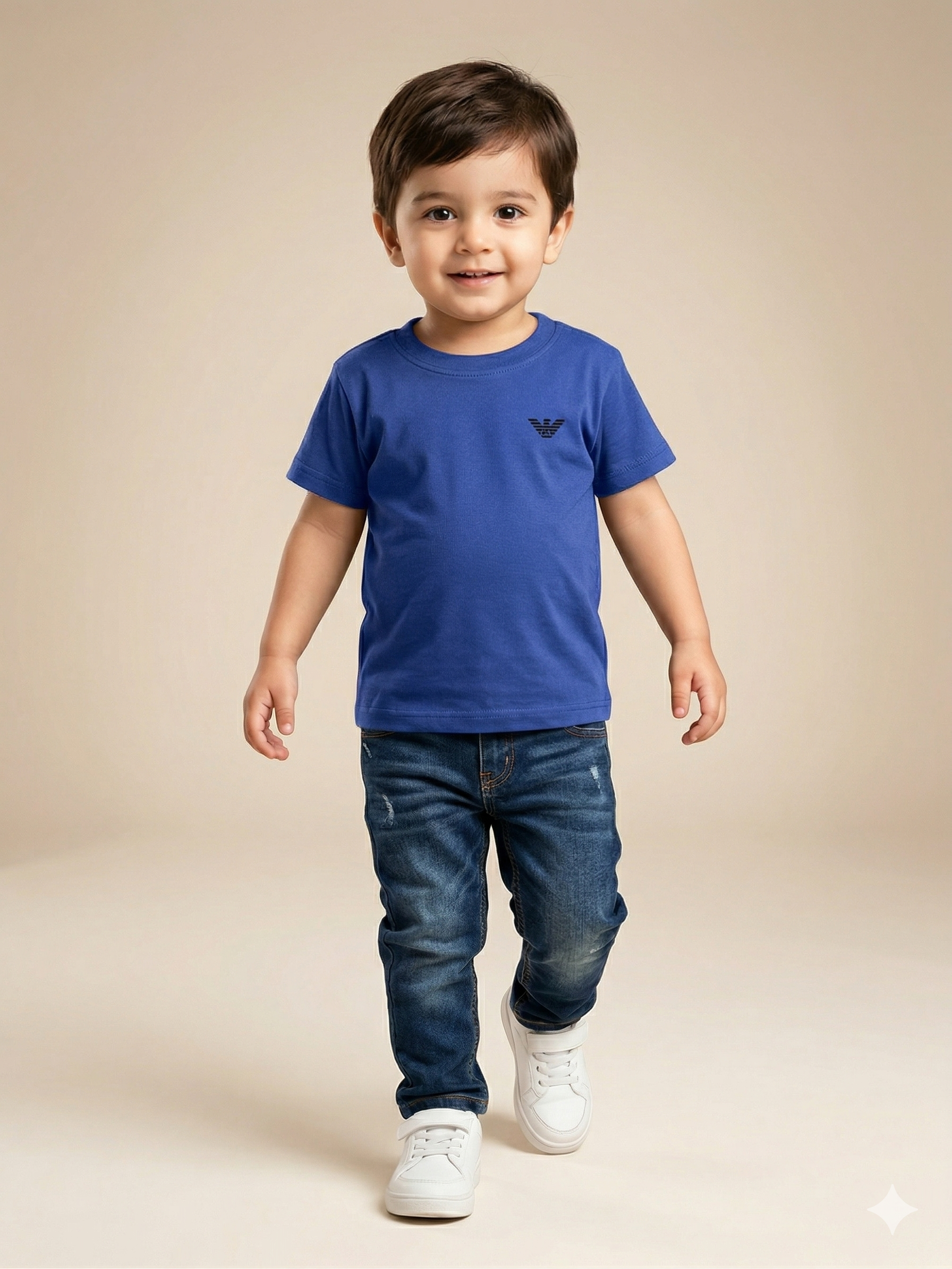Boys Royal Blue Basic T-Shirt – Casual Cotton Short Sleeve Top