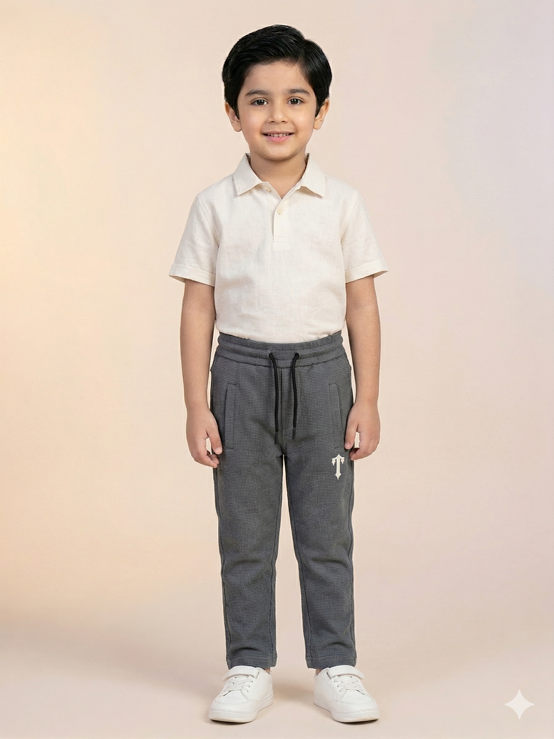 Boys Formal Trousers – Smart Cotton Pants (Charcoal Grey)