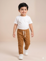 Boys Camel Brown Casual Pants – Soft Cotton Everyday Trousers