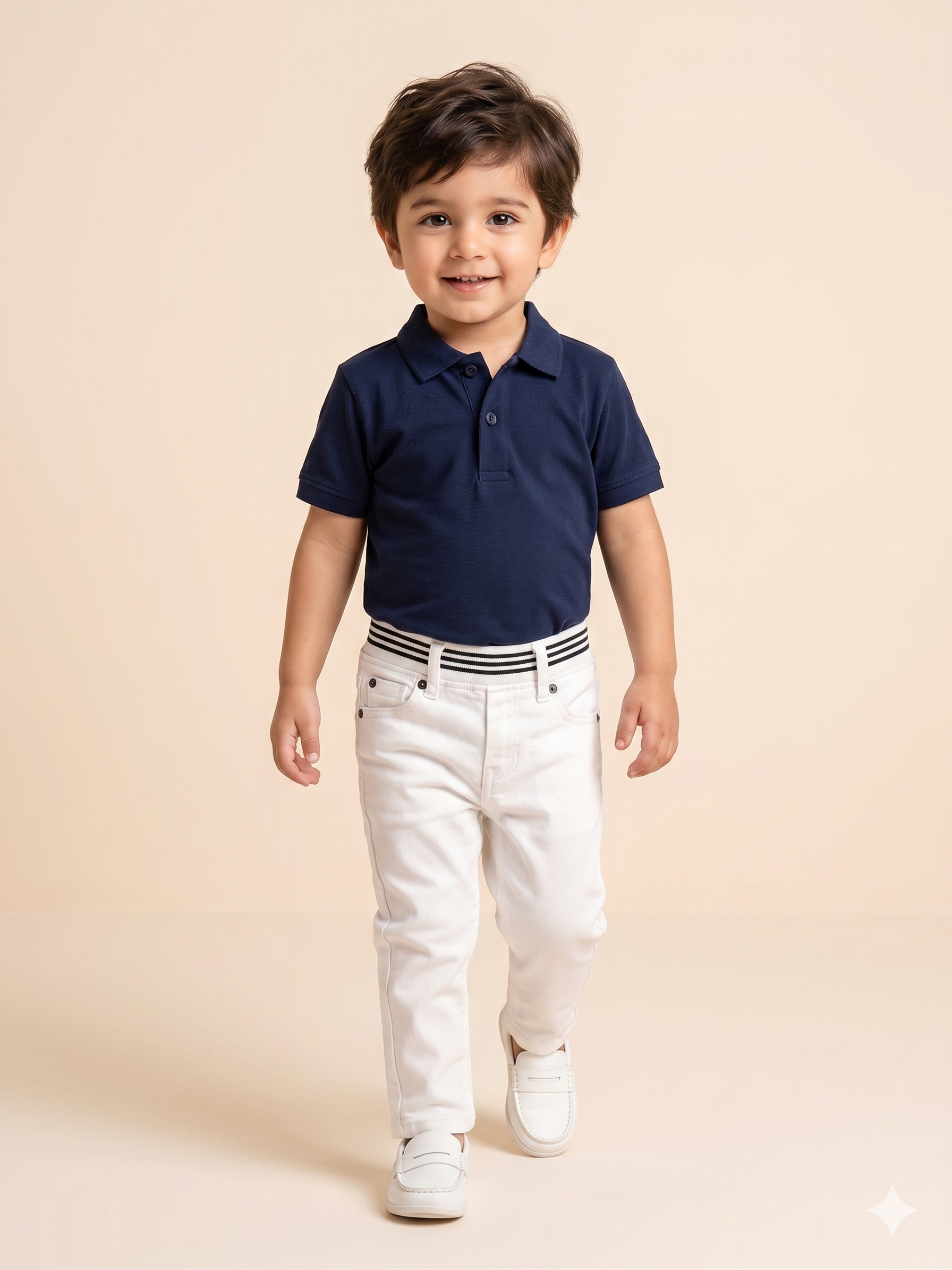 Off-White Casual Pants – Soft Cotton Smart Trousers