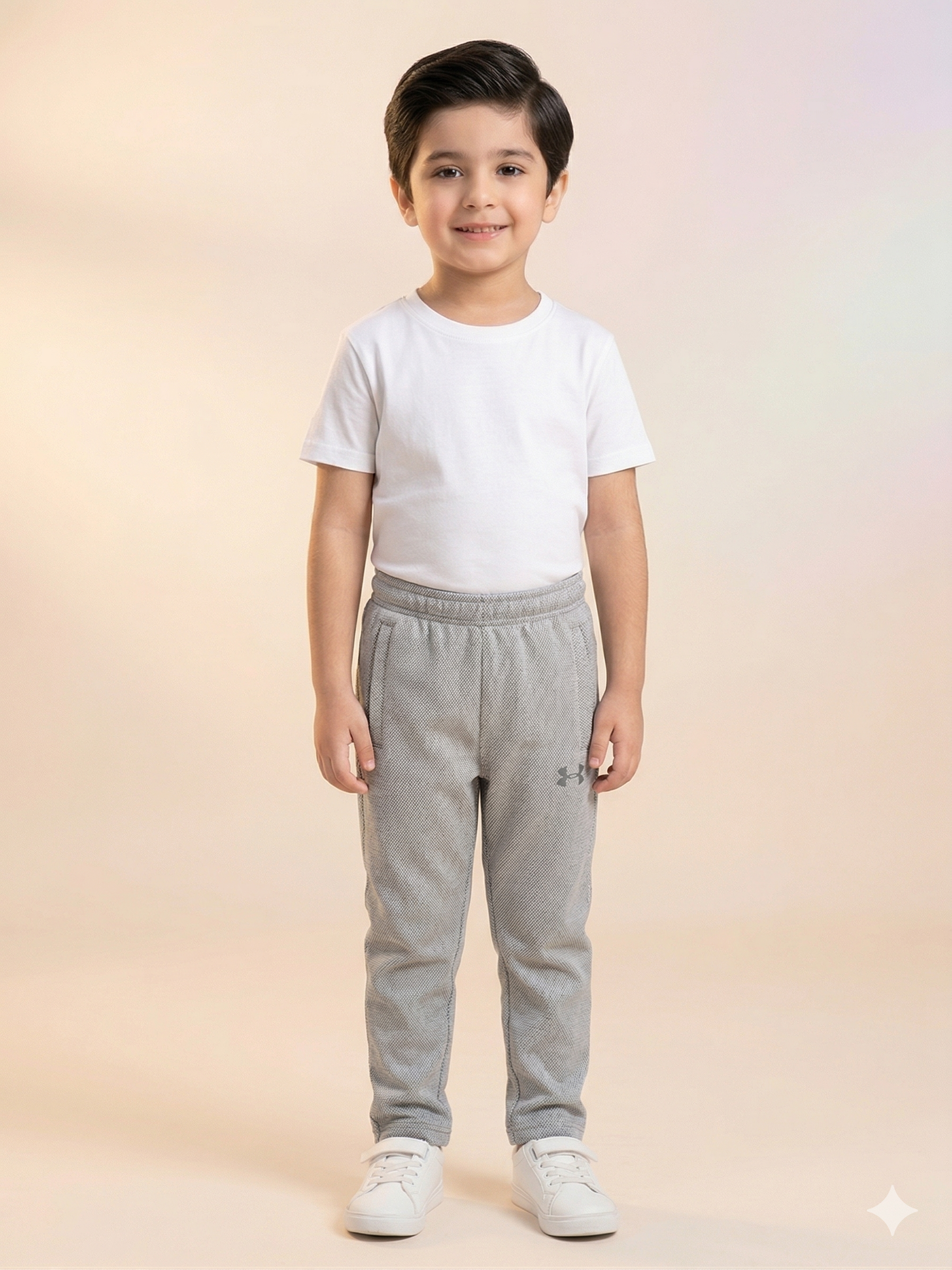 Boys Cotton Trouser Pants – Soft Casual Bottom (Grey)