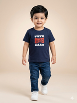 Boys Navy “Cool Dude” Graphic T-Shirt – Casual Cotton Short Sleeve Top