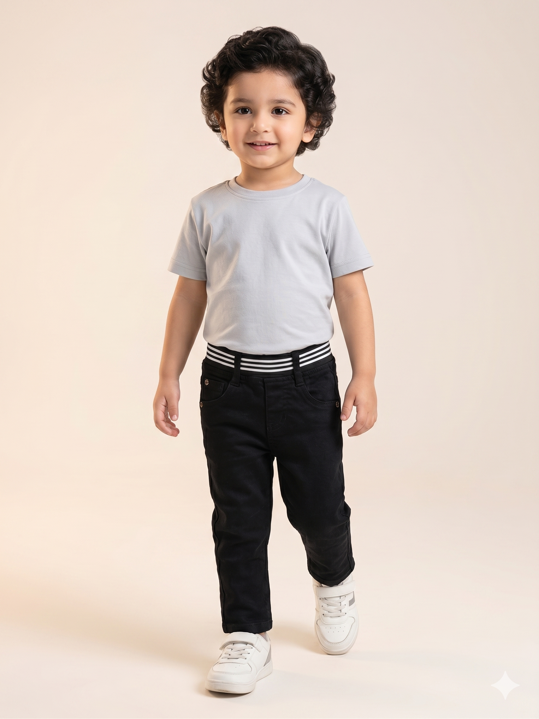 Boys Black Casual Pants – Soft Cotton Everyday Trousers