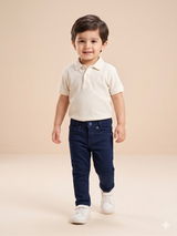 Boys Navy Blue Smart Casual Pants – Soft Cotton Everyday Trousers