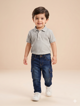 Boys Dark Blue Denim Jeans – Casual Everyday Pants