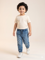 Boys Classic Blue Denim Jeans – Soft Cotton Everyday Pants