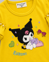 Baby Girls Cartoon Fancy T-Shirt – Cute Pearl Sleeve Summer Top