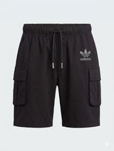 Kids Black Cargo Shorts with Side Pockets